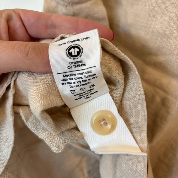 NWOT MATE the Label Organic Linen Vest Color Natural Size xs - Picture 8 of 8